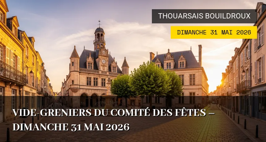 Affiche de l'événement : Vide-greniers du Comité des Fêtes – Dimanche 31 Mai 2026