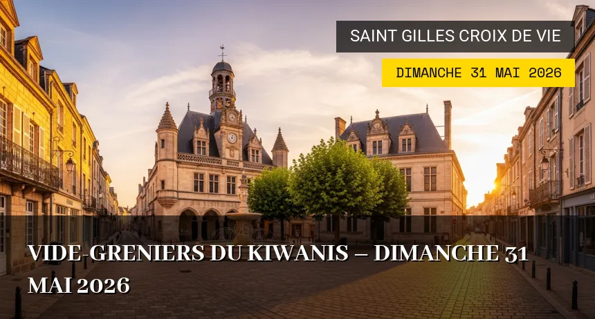Affiche de l'événement : Vide-greniers du Kiwanis – Dimanche 31 Mai 2026