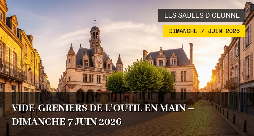 Affiche de l'événement : Vide-greniers de l&rsquo;Outil en Main – Dimanche 7 Juin 2026