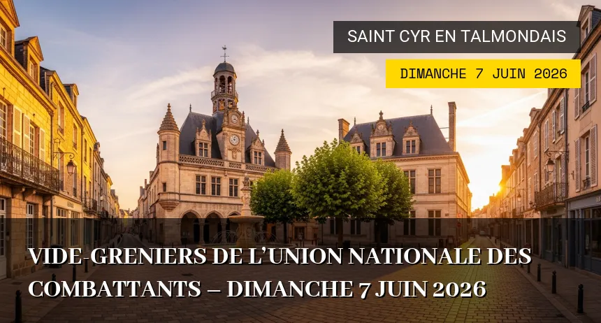 Affiche de l'événement : Vide-greniers de l&rsquo;Union Nationale des Combattants – Dimanche 7 Juin 2026