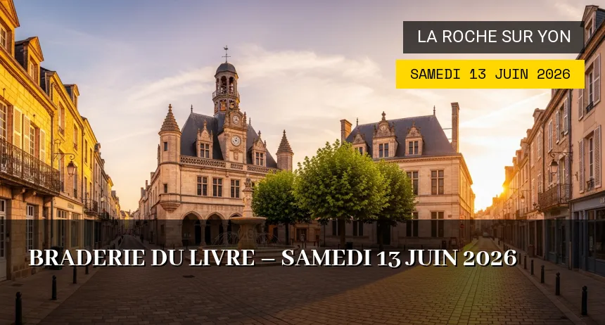Affiche de l'événement : Braderie du Livre – Samedi 13 Juin 2026