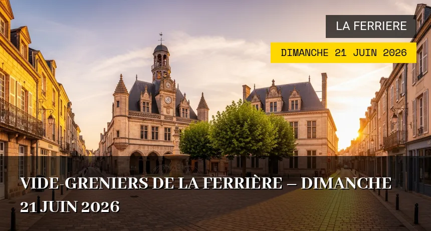 Affiche de l'événement : Vide-greniers de la Ferrière – Dimanche 21 Juin 2026