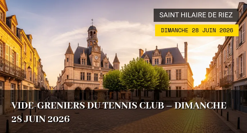 Affiche de l'événement : Vide-greniers du Tennis Club – Dimanche 28 Juin 2026