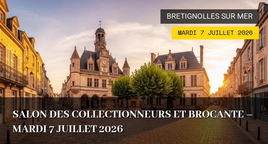 Affiche de l'événement : Salon des Collectionneurs et Brocante – Mardi 7 Juillet 2026