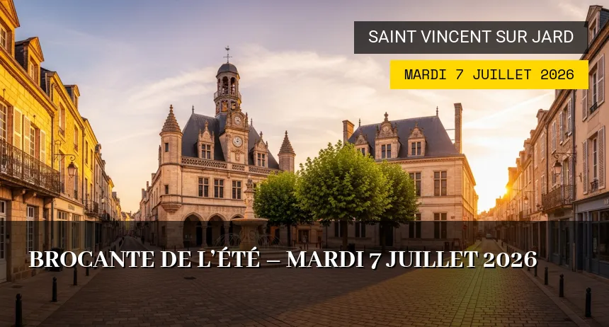 Affiche de l'événement : Brocante de l&rsquo;été – Mardi 7 Juillet 2026