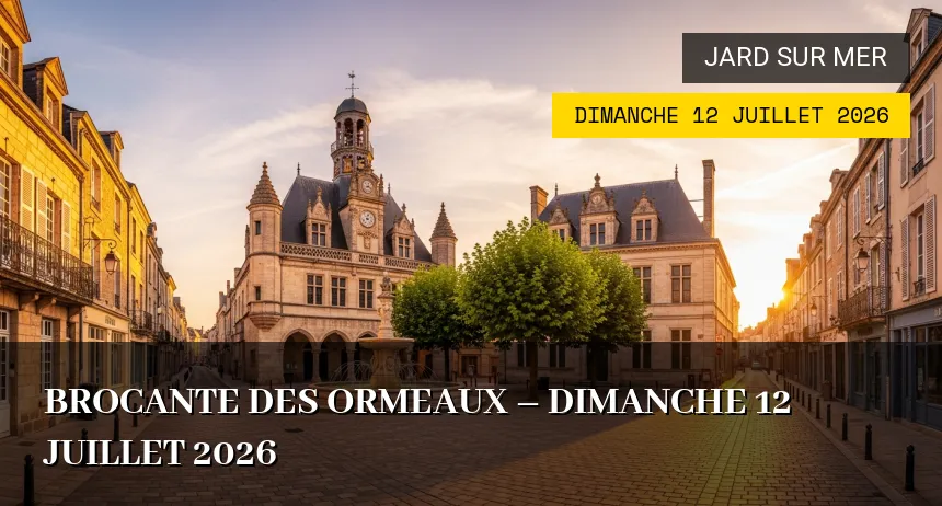 Affiche de l'événement : Brocante des Ormeaux – Dimanche 12 Juillet 2026
