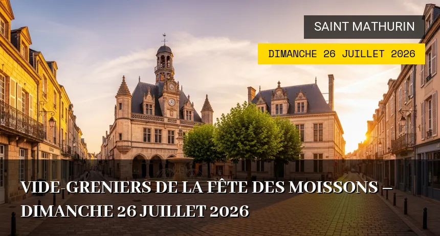 Affiche de l'événement : Vide-greniers de la Fête des Moissons – Dimanche 26 Juillet 2026