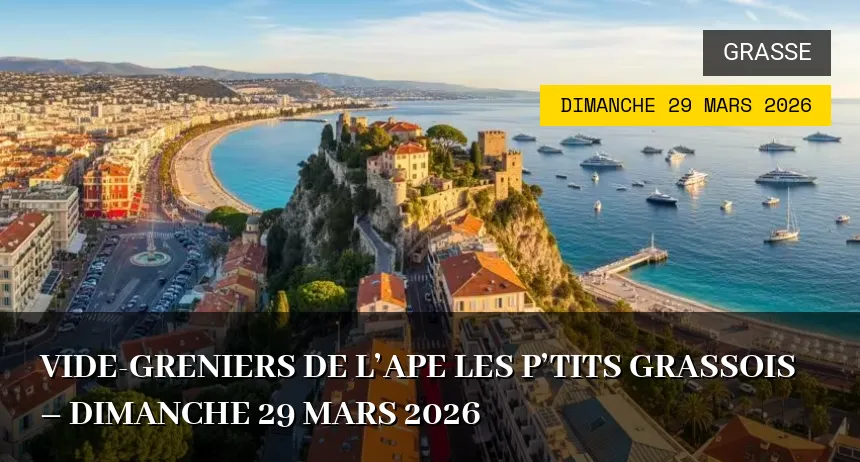 Affiche de l'événement : Vide-greniers de l&rsquo;APE Les P&rsquo;tits Grassois – Dimanche 29 Mars 2026