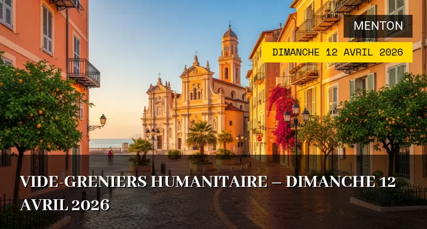 Affiche de l'événement : Vide-greniers humanitaire – Dimanche 12 Avril 2026