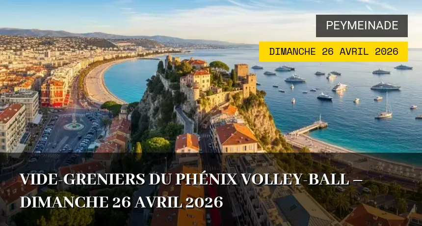 Affiche de l'événement : Vide-greniers du Phénix Volley-ball – Dimanche 26 Avril 2026