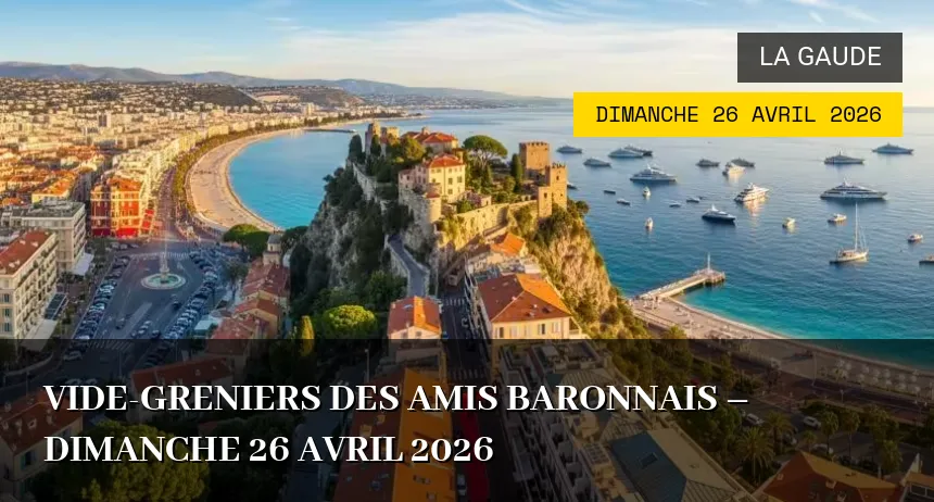 Affiche de l'événement : Vide-greniers des Amis Baronnais – Dimanche 26 Avril 2026