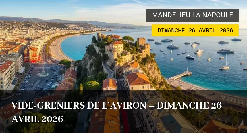 Affiche de l'événement : Vide-greniers de l&rsquo;Aviron – Dimanche 26 Avril 2026