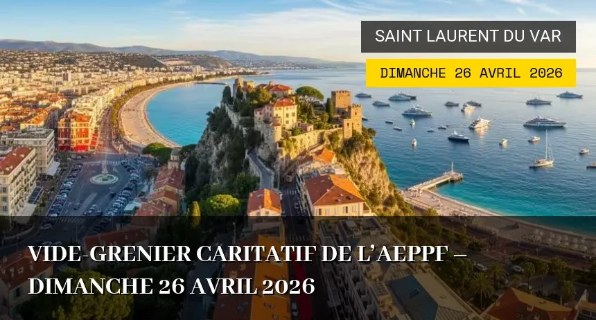 Affiche de l'événement : Vide-grenier caritatif de l&rsquo;AEPPF – Dimanche 26 Avril 2026
