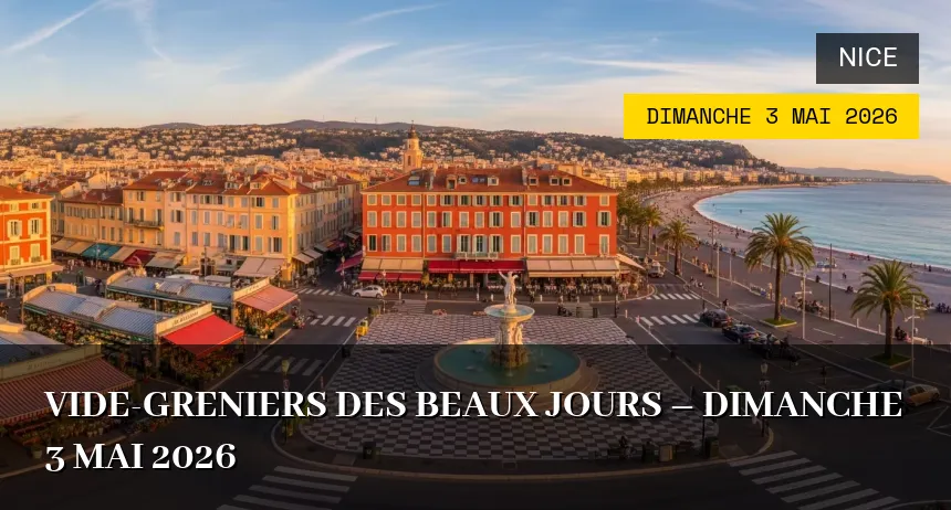 Affiche de l'événement : Vide-greniers des Beaux Jours – Dimanche 3 Mai 2026