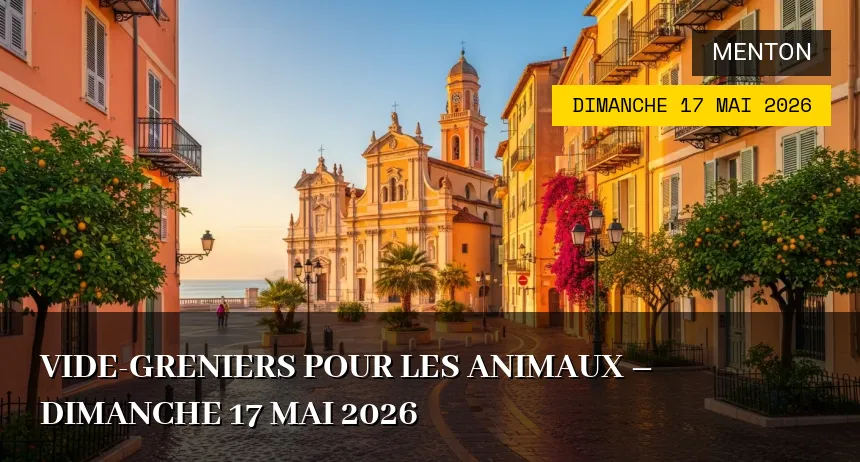Affiche de l'événement : Vide-greniers pour les Animaux – Dimanche 17 Mai 2026