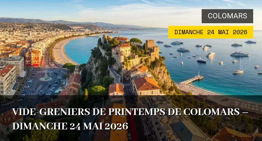 Affiche de l'événement : Vide-greniers de Printemps de Colomars – Dimanche 24 Mai 2026