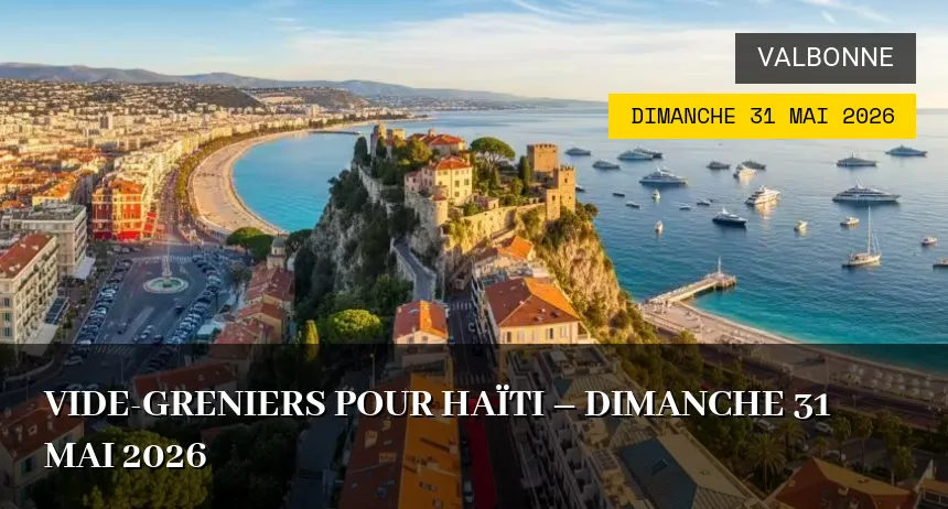 Affiche de l'événement : Vide-greniers pour Haïti – Dimanche 31 Mai 2026