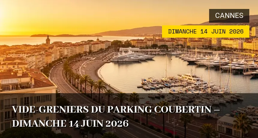 Affiche de l'événement : Vide-greniers du Parking Coubertin – Dimanche 14 Juin 2026