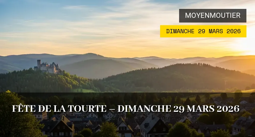 Affiche de l'événement : Fête de la tourte – Dimanche 29 Mars 2026