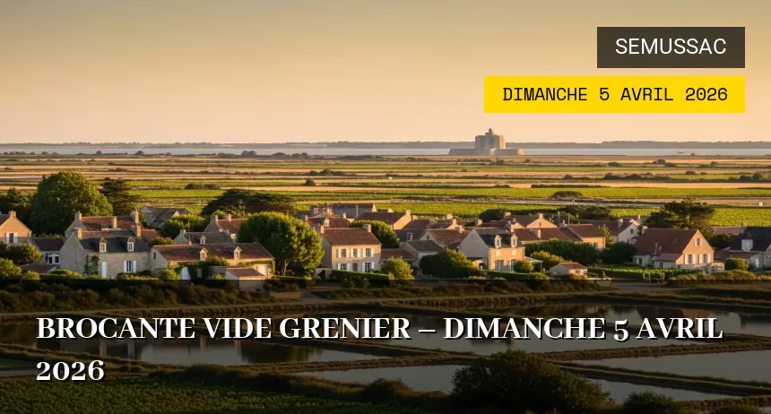 Affiche de l'événement : Brocante Vide Grenier – Dimanche 5 Avril 2026