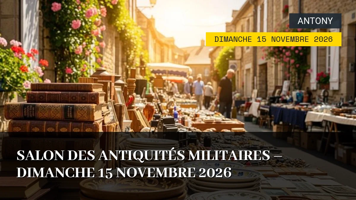 Salon des Antiquités Militaires – Dimanche 15 Novembre 2026